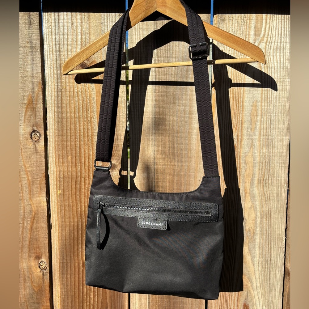 Longchamp Le Pliage Neo Black Crossbody Messenger Bag Purse